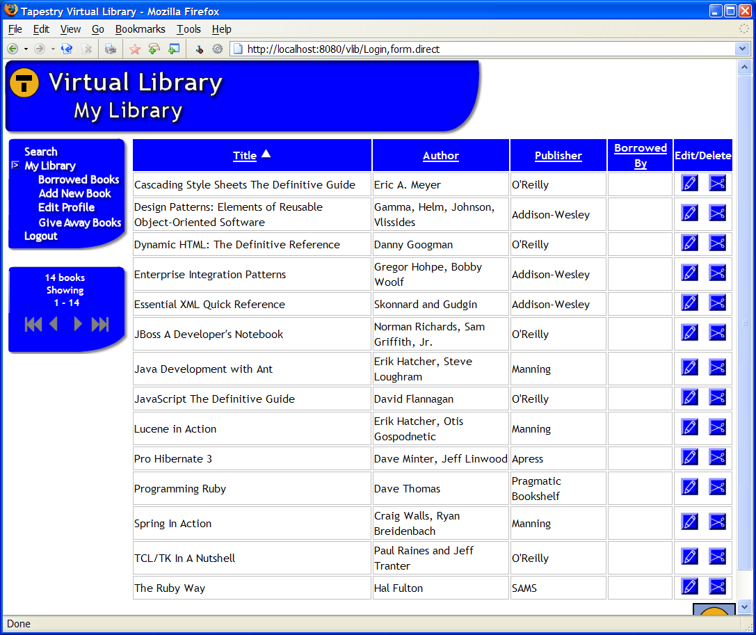 Virtual Library Screenshot
