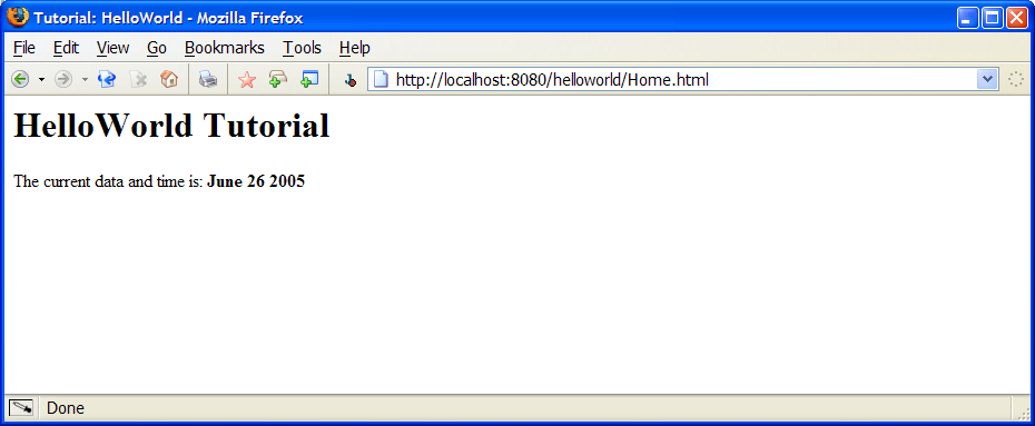 HelloWorld Home.html template